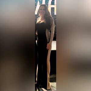 Elegant Black and Silver Women's Dress